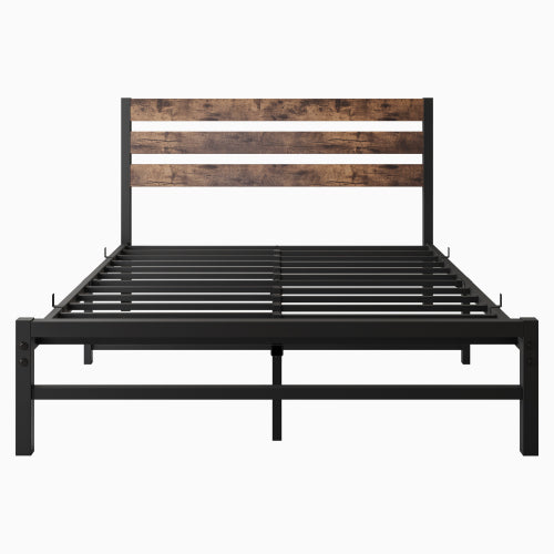 Rustic Wood Platform Bed