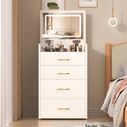 Glass Top Vanity Desk