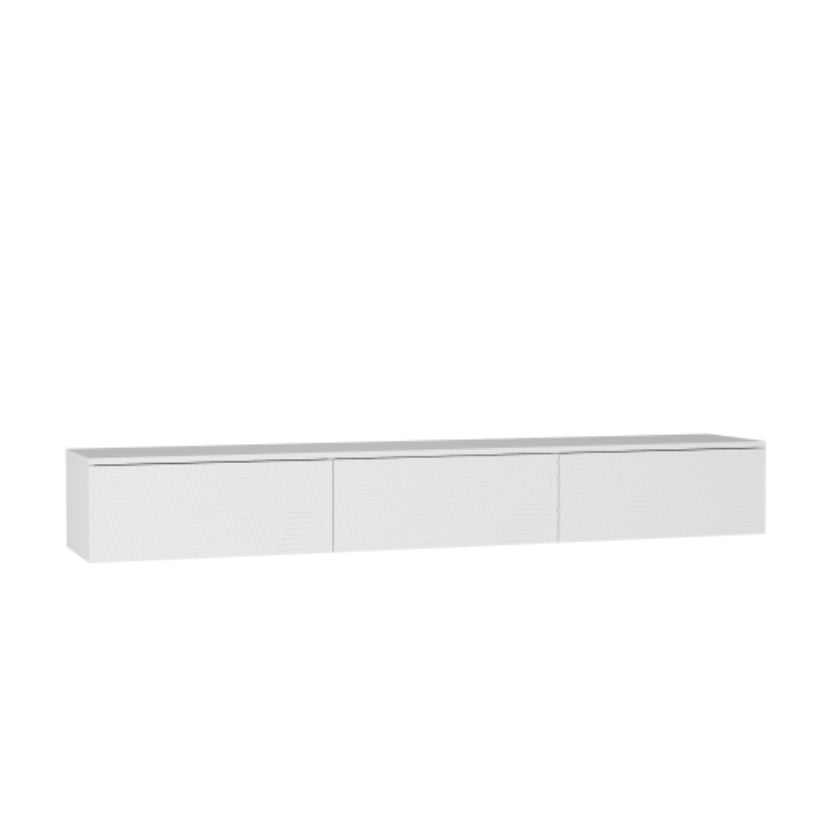 White LED Wall TV Stand
