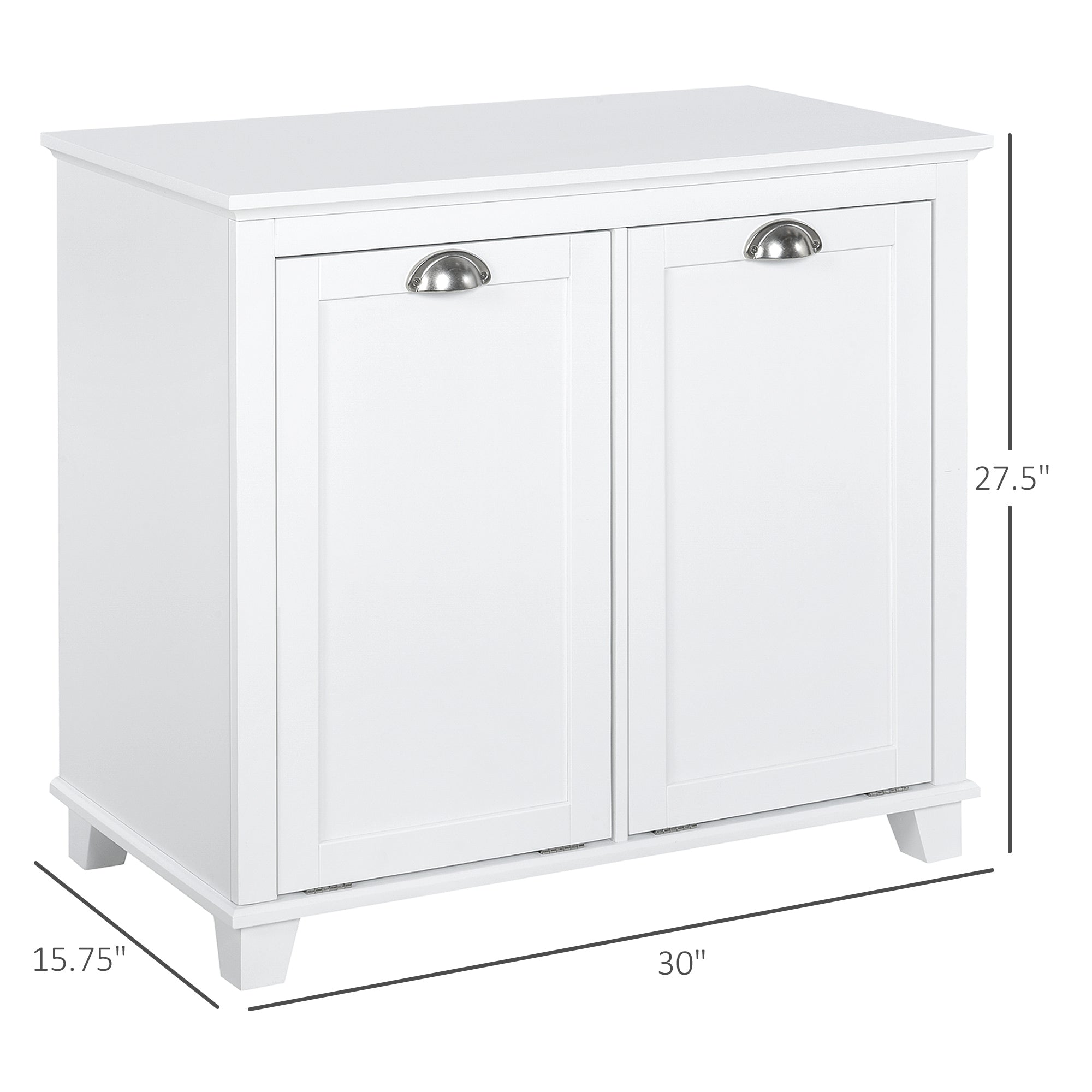 White Tilt-Out Laundry Cabinet