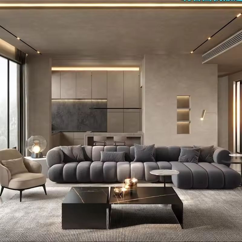 Velvet L Shape Sectional