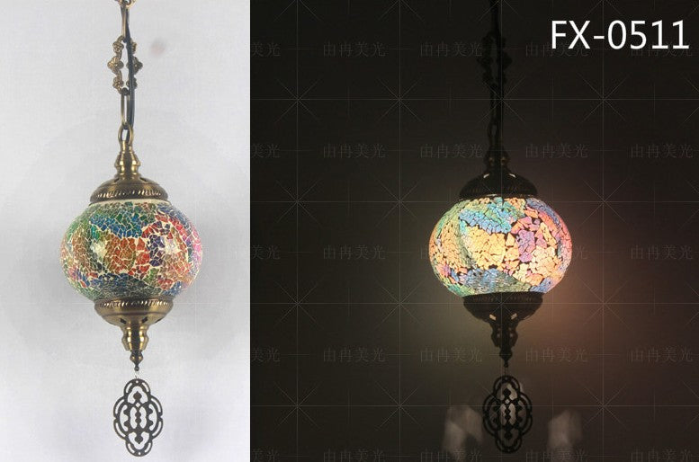 Multicolor Glass Turkish Chandelier