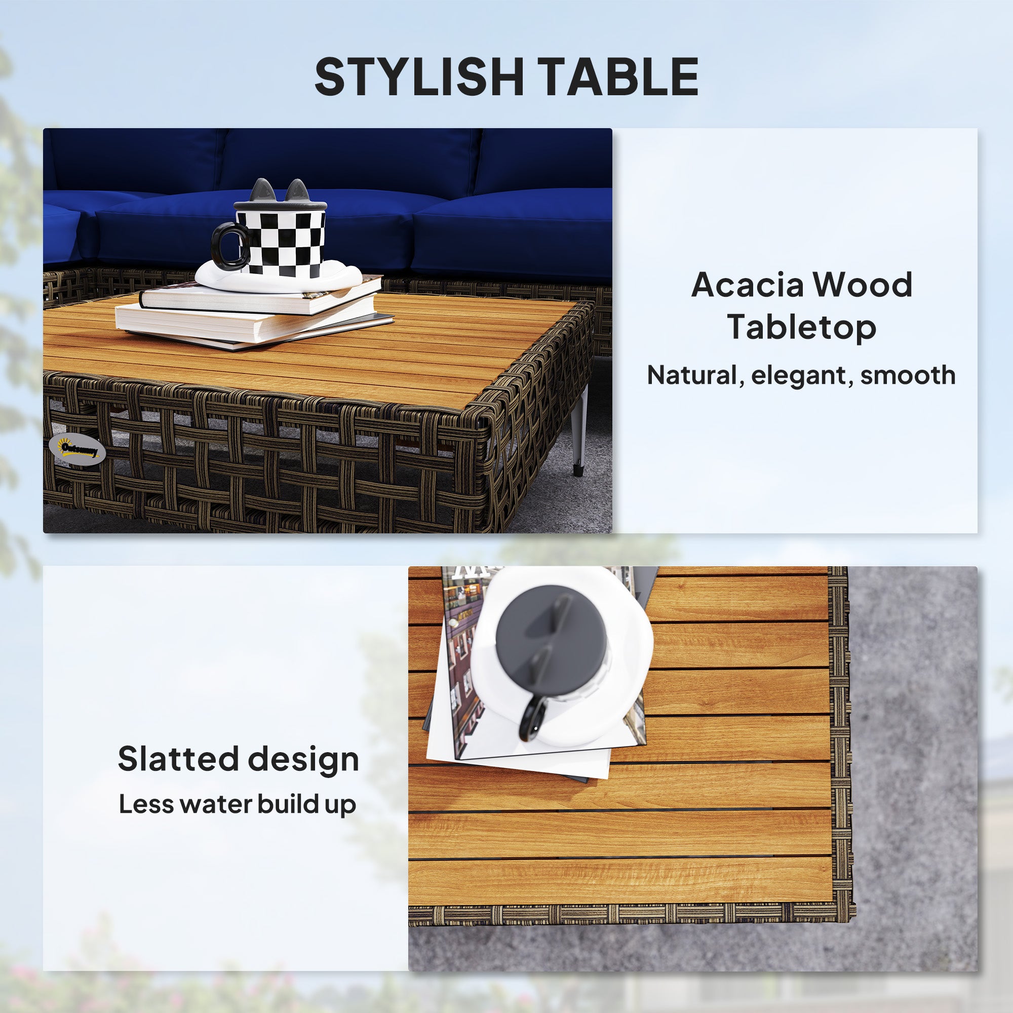 Brown Rustic Patio Set
