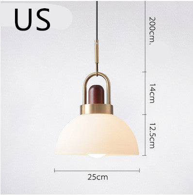 Bedroom bedside balcony ball glass chandelier