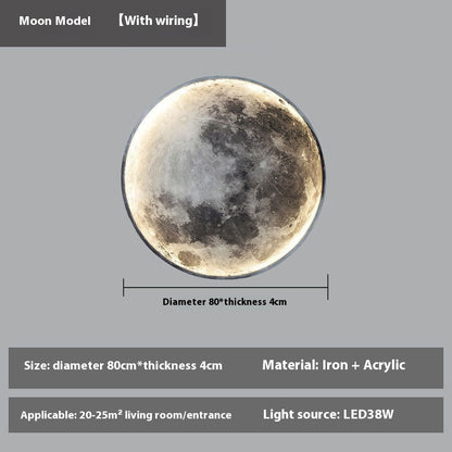 Moon Wall Bedroom Bedside Living Room Background Wall Decorative Lamp