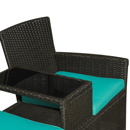 Outdoor Patio Loveseat Conversation Furniture Set