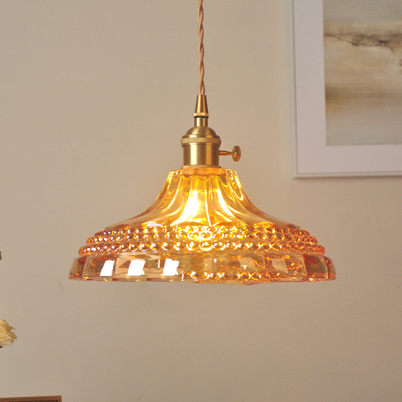 Cafe Brass Glass Chandelier