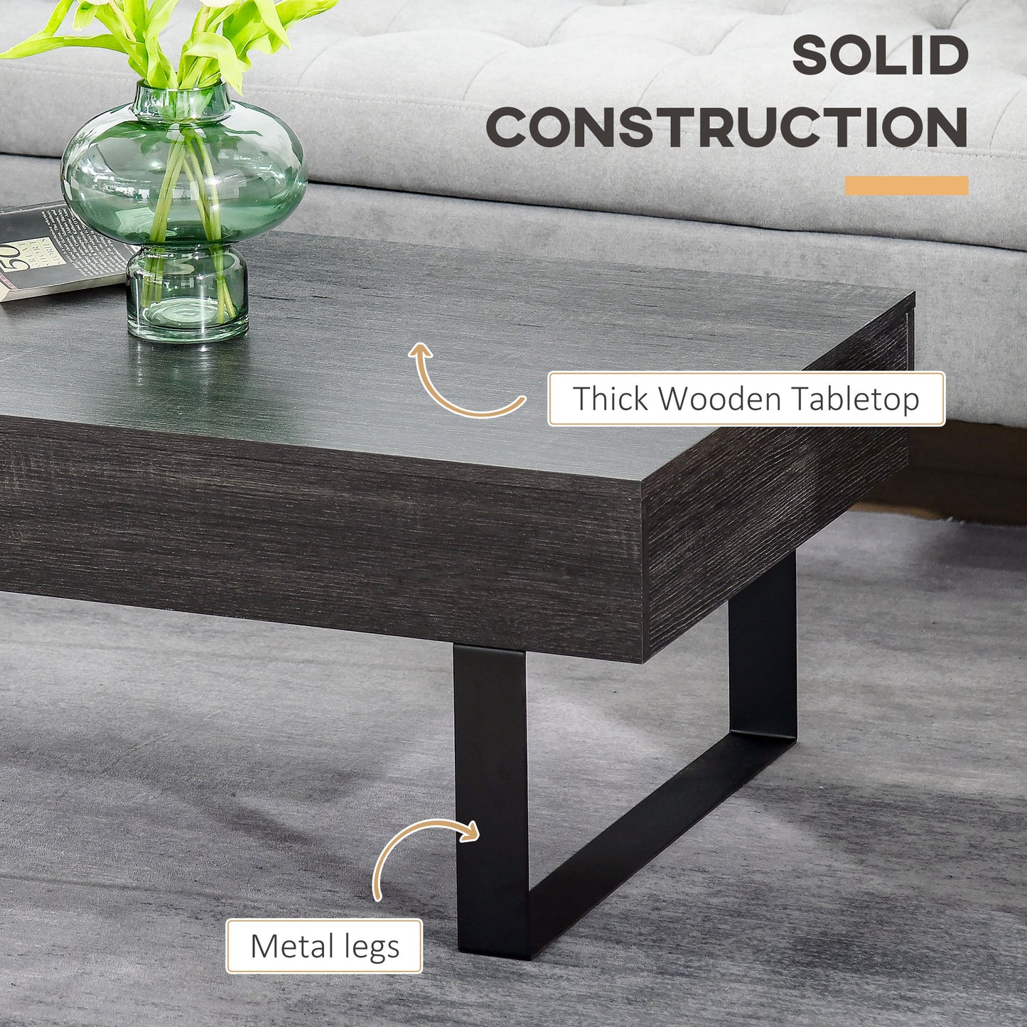 Mid-century Modern Coffee Table with Storage Drawer