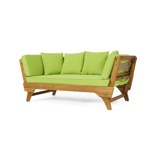 Teak Fabric Sofa Bed Dual-Use Convertible