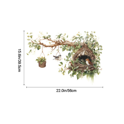 Cute Branch Bird Nest Children's Bedroom Entrance Home Decoration Wall Sticker