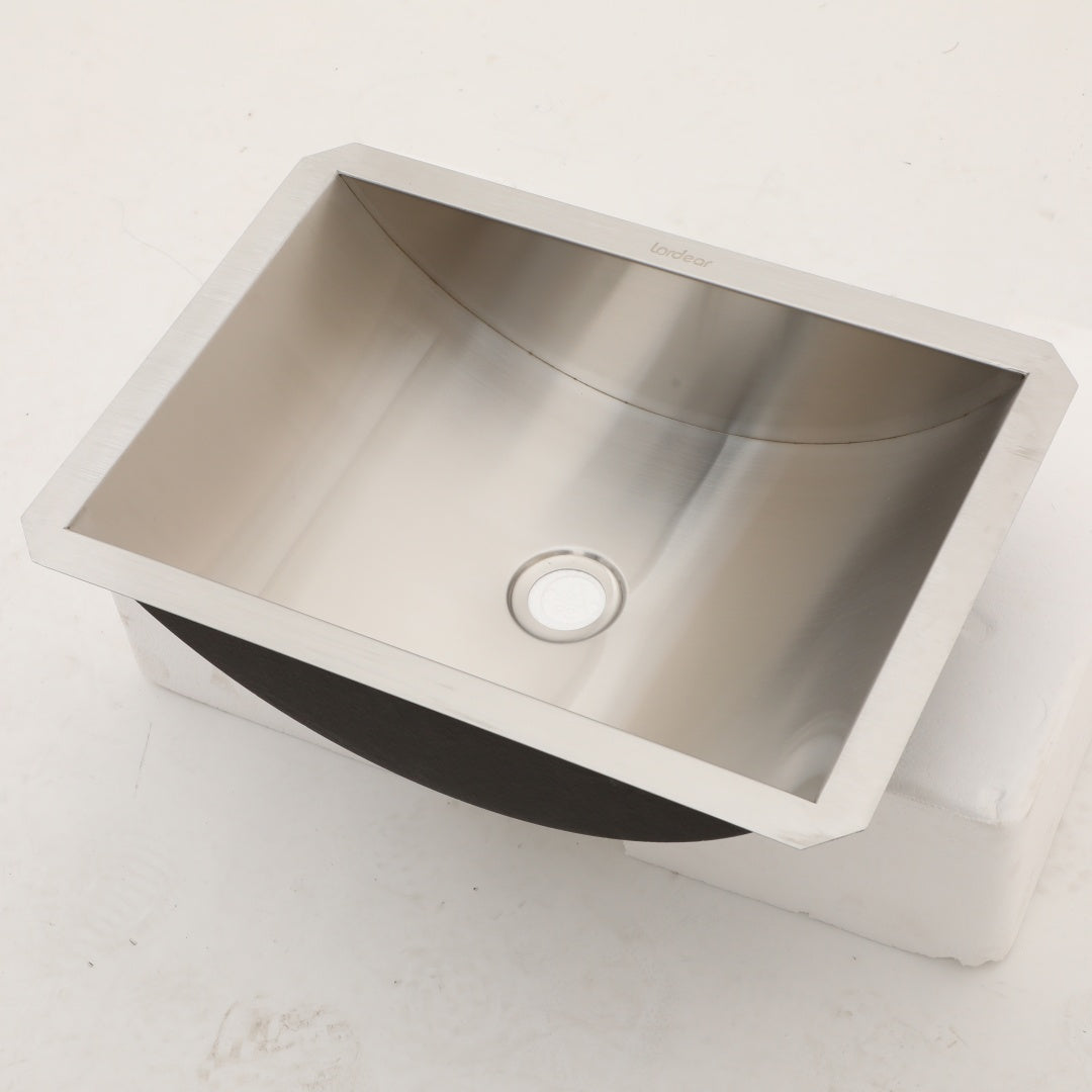 Nickel Undermount Bathroom Sink 21x17in Noise-Free