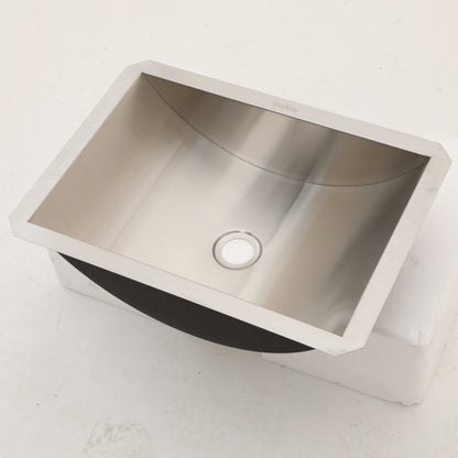 Brushed Nickel Stainless Steel Undermount Bathroom Sink With Pop-Up Drain, Easy To Clean, Durable, Noise-Reducing