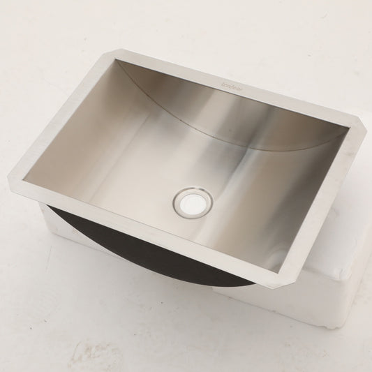 Brushed Nickel Stainless Steel Undermount Bathroom Sink With Pop-Up Drain, Easy To Clean, Durable, Noise-Reducing