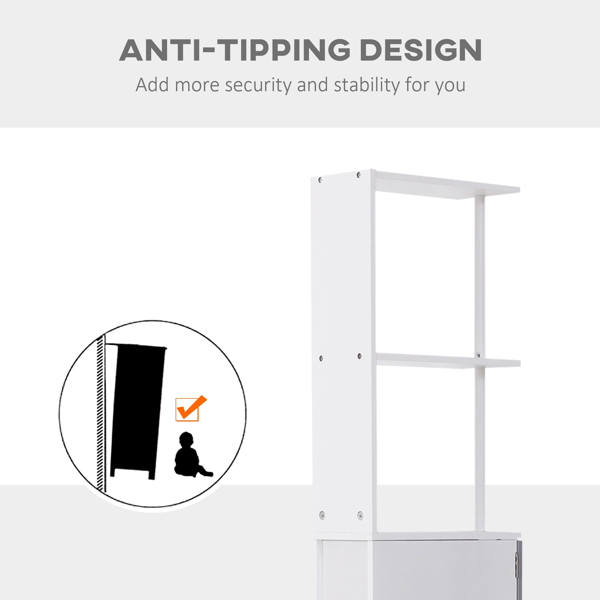 Modern Tall Storage Cabinet