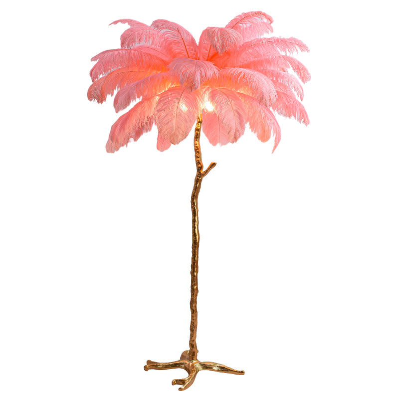Copper Feather Floor Lamp