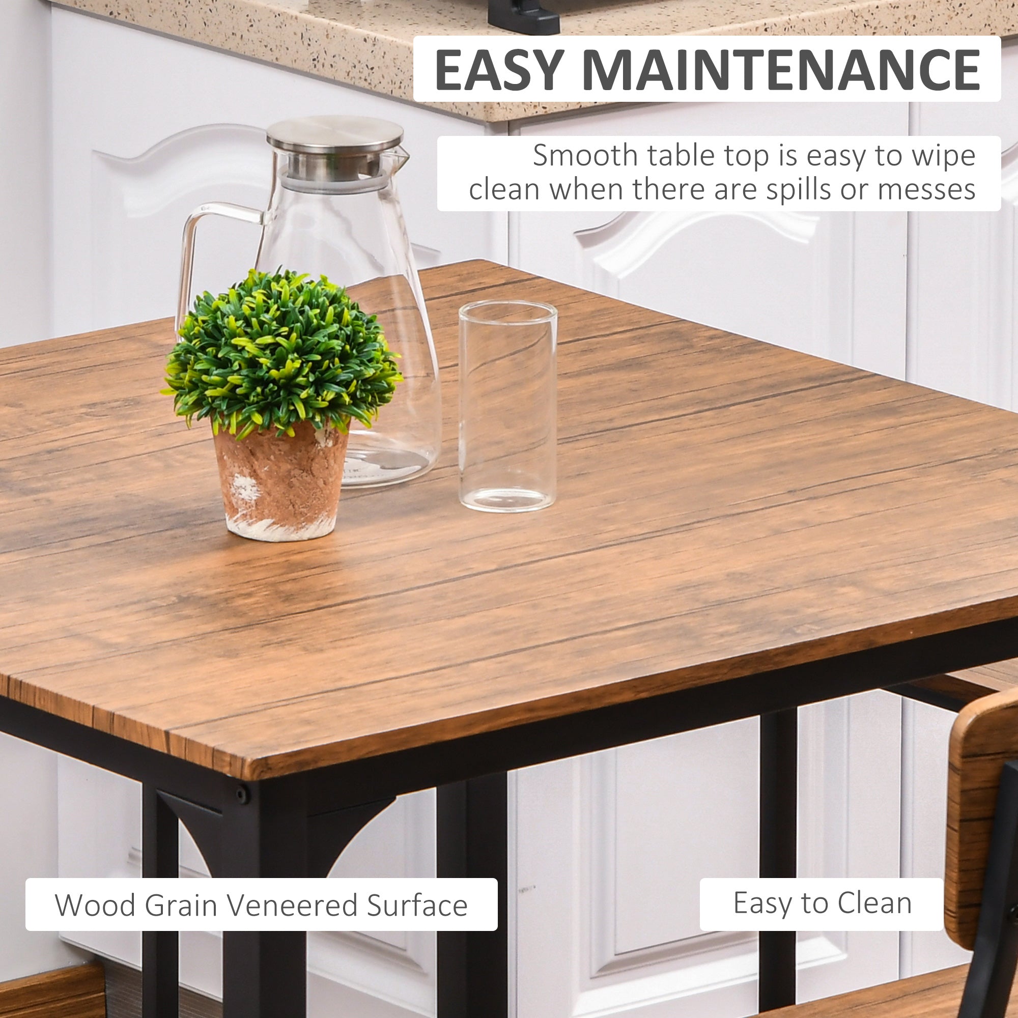 Walnut Modern Dining Set