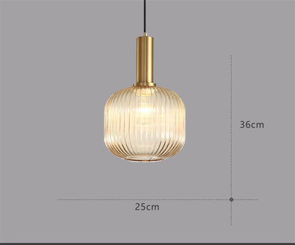 Bedroom Bedside Simple Bar Glass Chandelier Retro Lamps