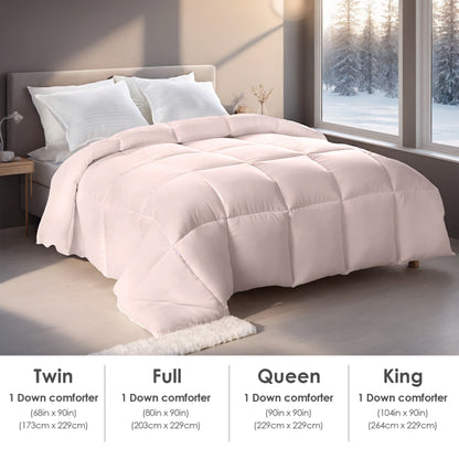 Pink Extra Large Plump Thick Duvet - Enhanced Warmth & Skin-friendly Comfort. Fits Single/double Beds. Luxury Hotel-grade Insert For Bedroom Use. Perfect Christmas Gift Replacement.