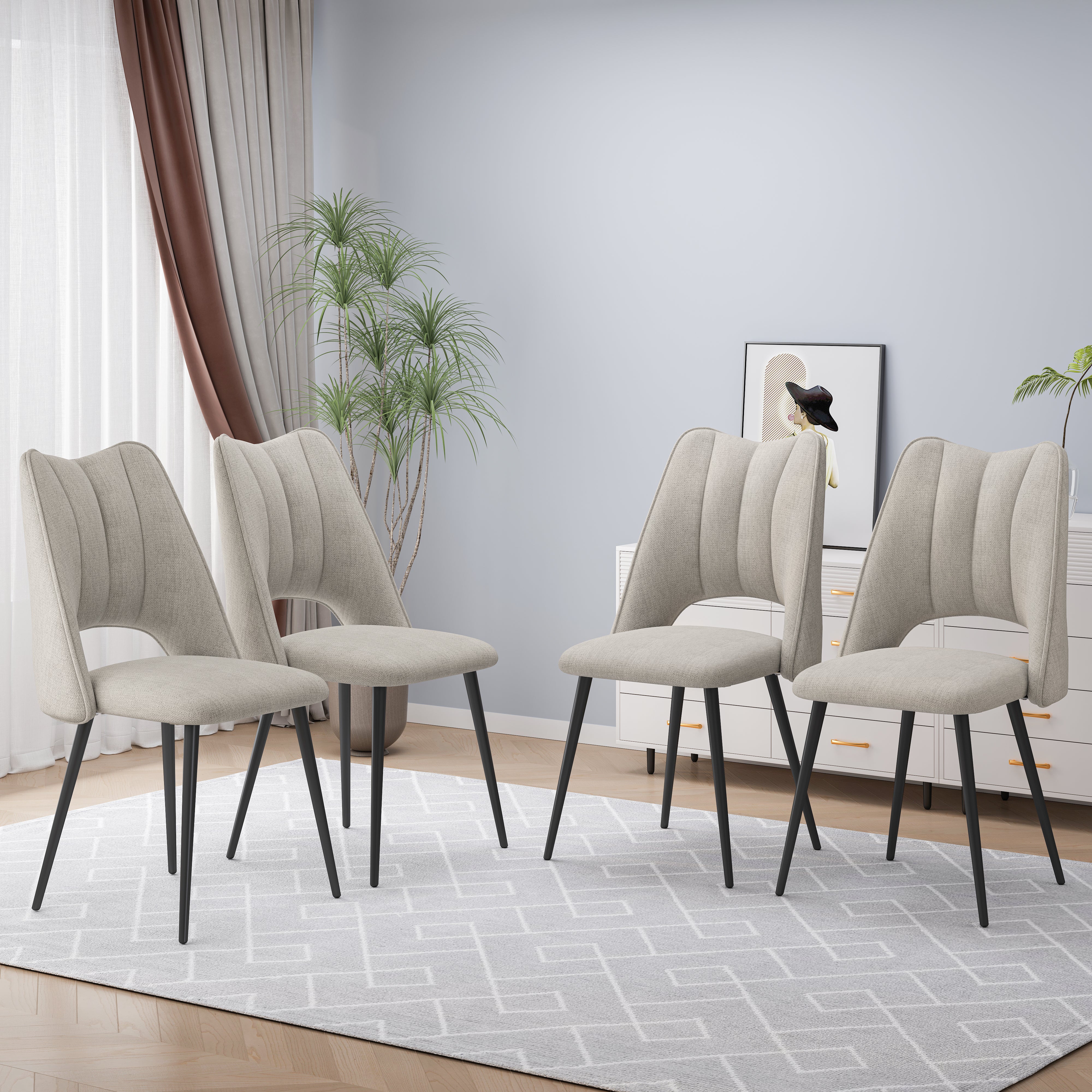 Beige Modern Dining Chair
