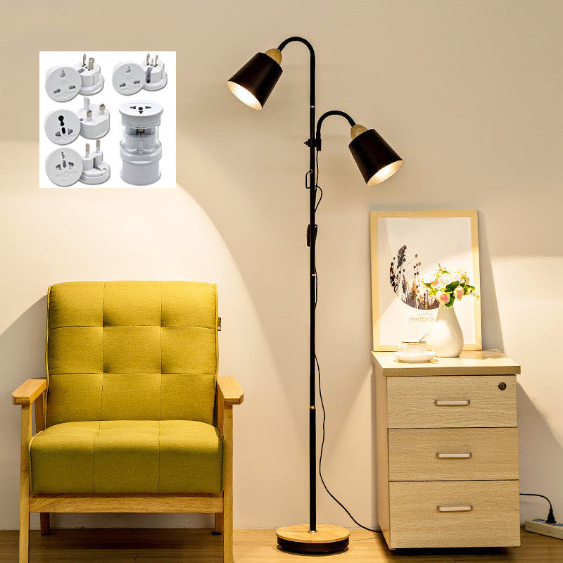Black Double Head Floor Lamp