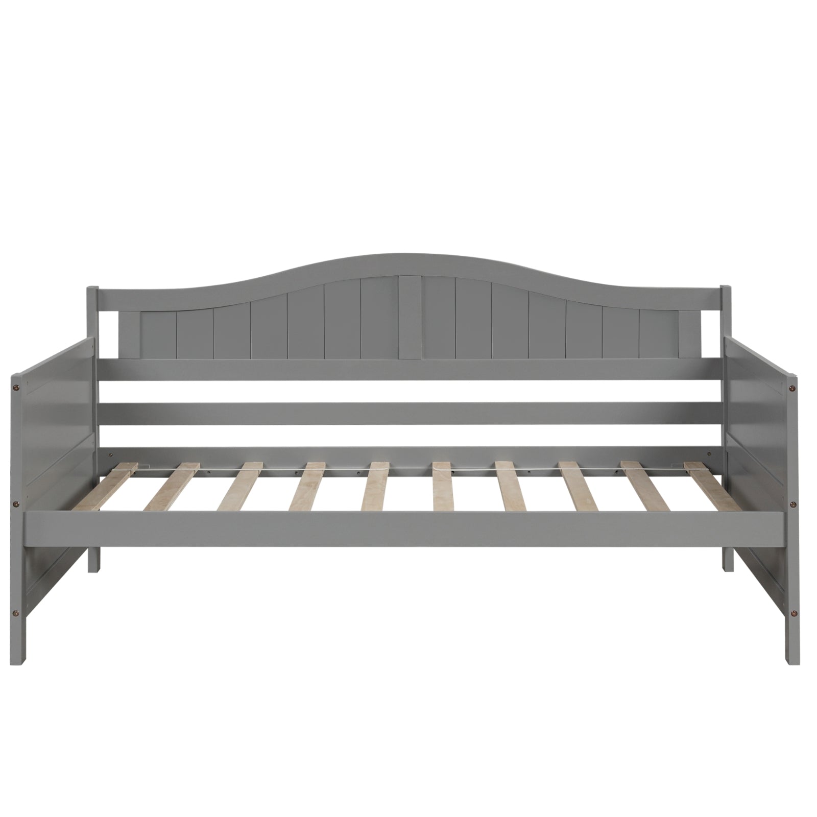Gray Wooden Daybed Drawers