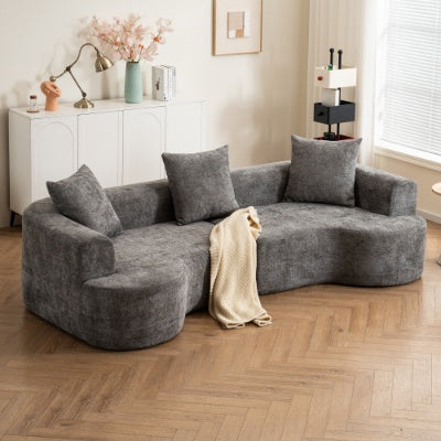 Corduroy Curved Sofa