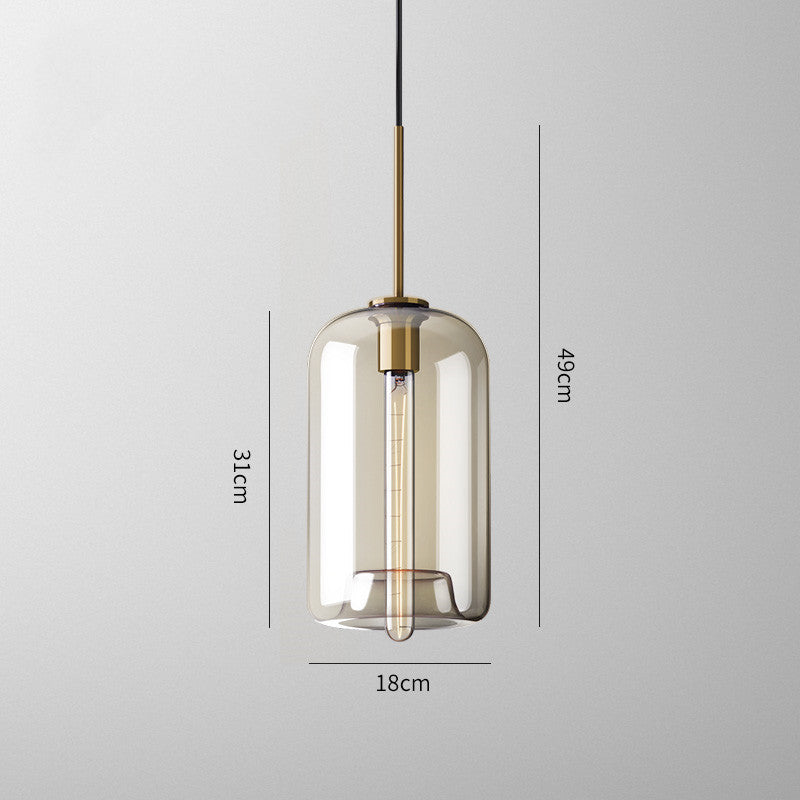 Nordic Glass Iron Chandelier