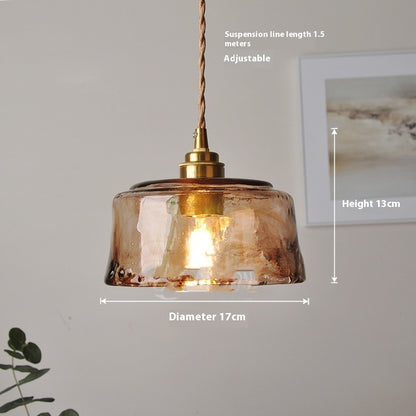 Nordic Retro Brass Glass Chandelier B Bar Restaurant