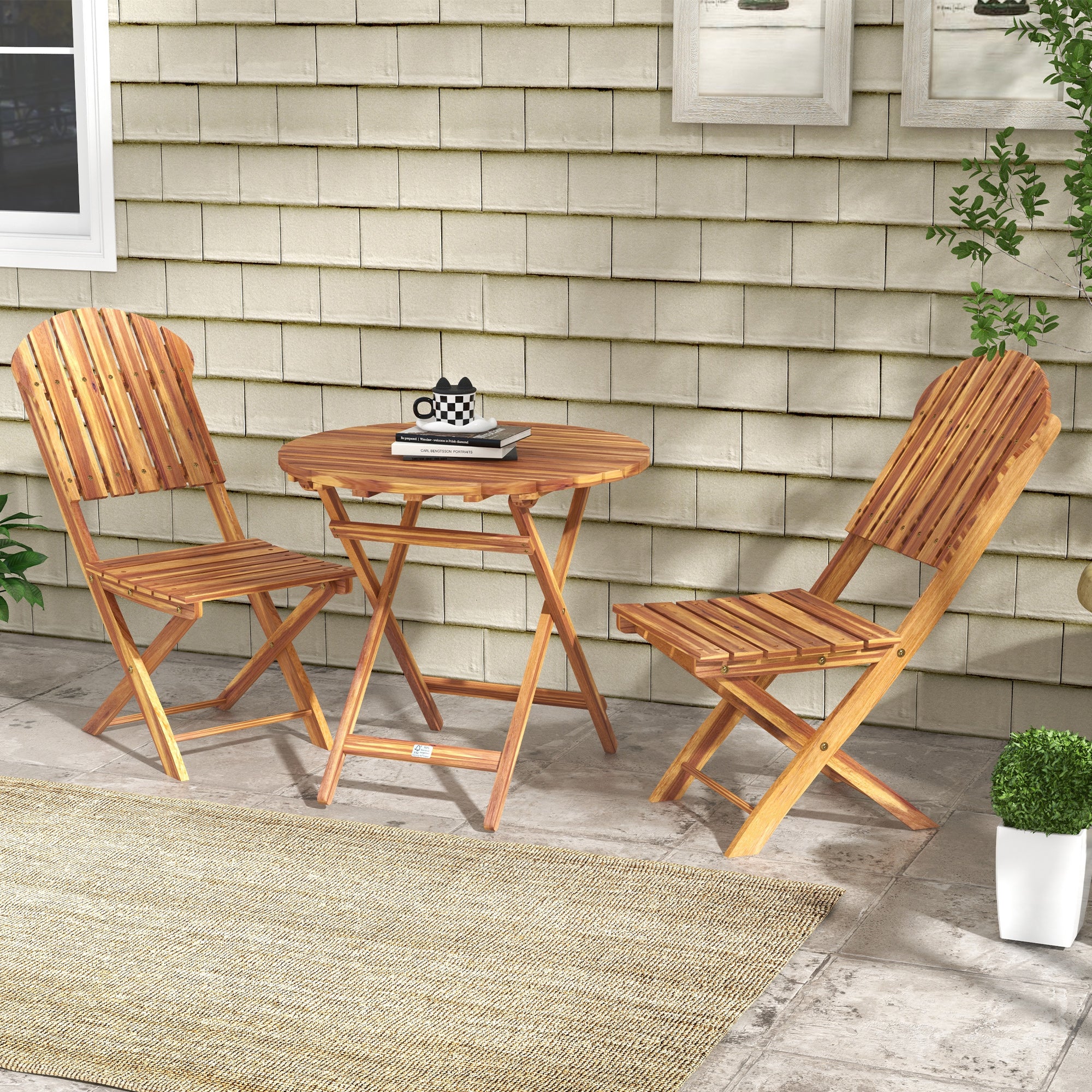 Acacia Wood Bistro Set
