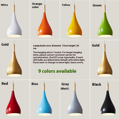 Nordic Macaron Three-end Ceiling Lamp Dining-room Lamp Modern Minimalist