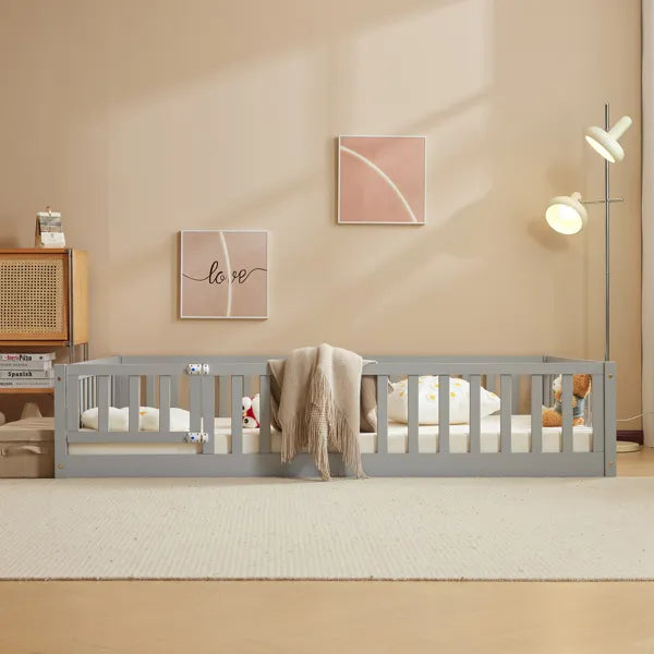 Gray Pine Playpen Bed