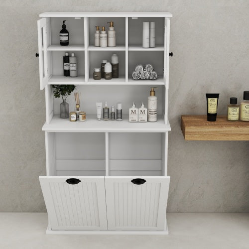 White MDF Laundry Cabinet
