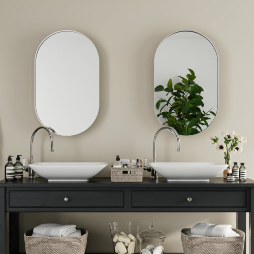 Metal Oval Wall Cabinet