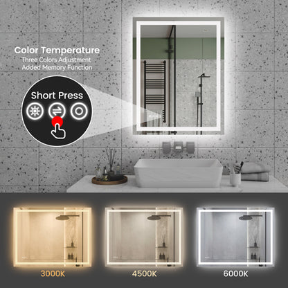 28 Inch X 36 Inch LED Bathroom Mirror