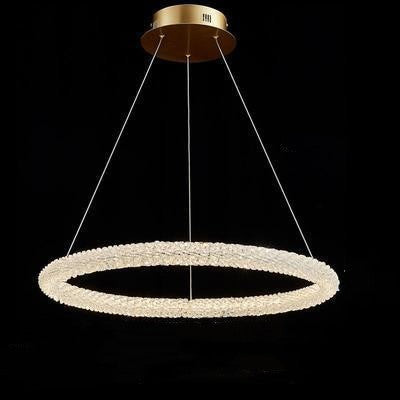 Crystal Ring Chandelier 100cm Tiered Design