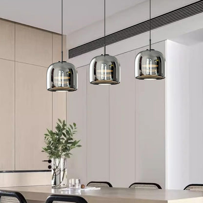 Italian Minimalist Dining Room Glass Chandelier