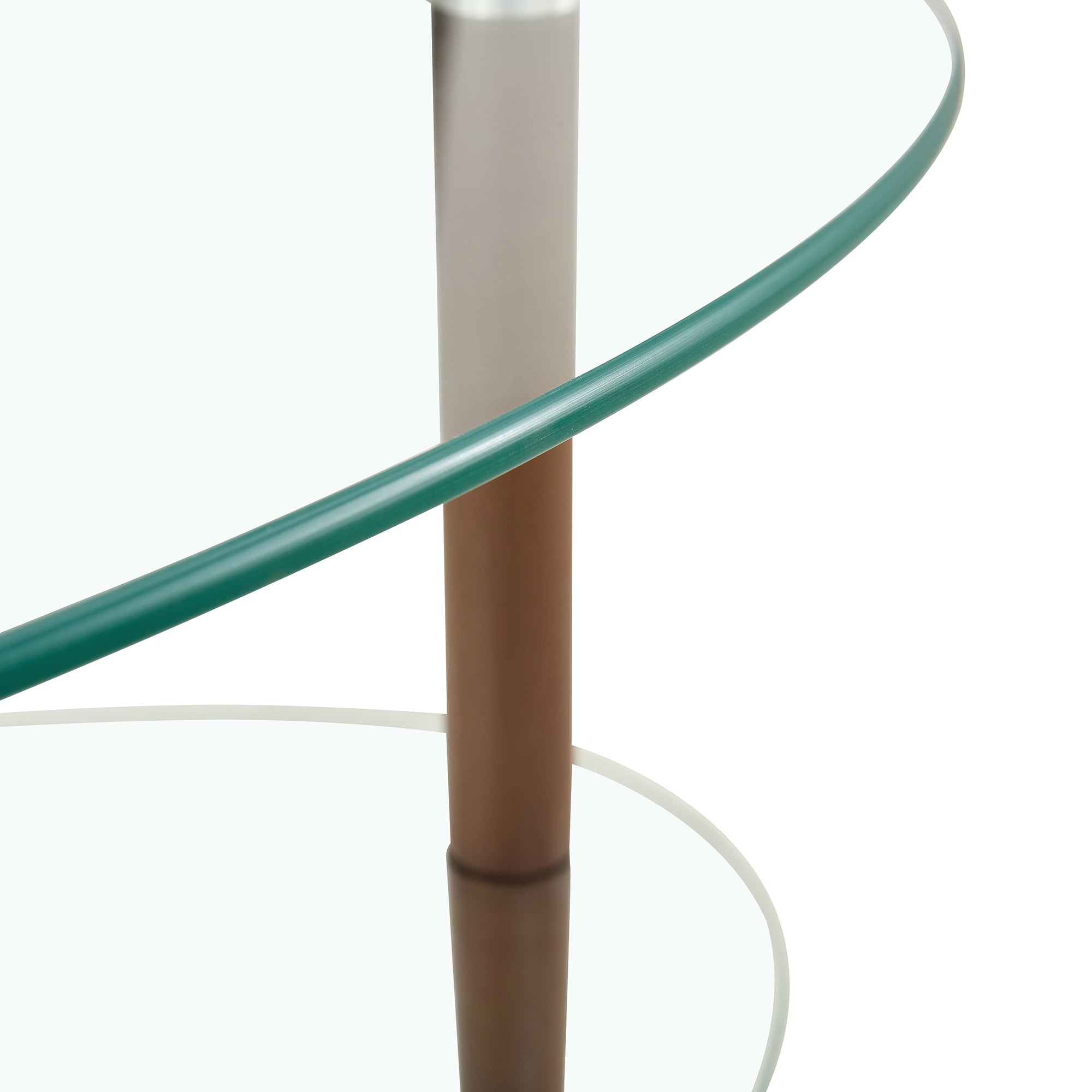 Glass Oval Coffee Table Clear Wood Legs