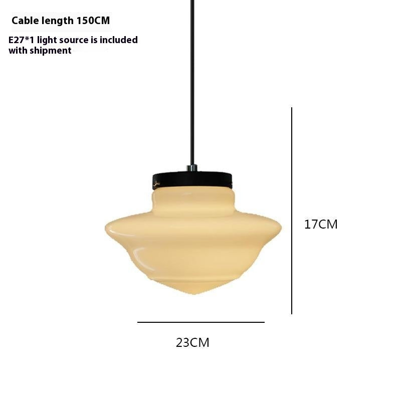 Simple Personality Retro Industrial Style Living Room Dining Room Single Head Cream Chandelier