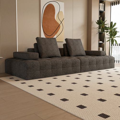 Grey Modern Loveseat Sofa