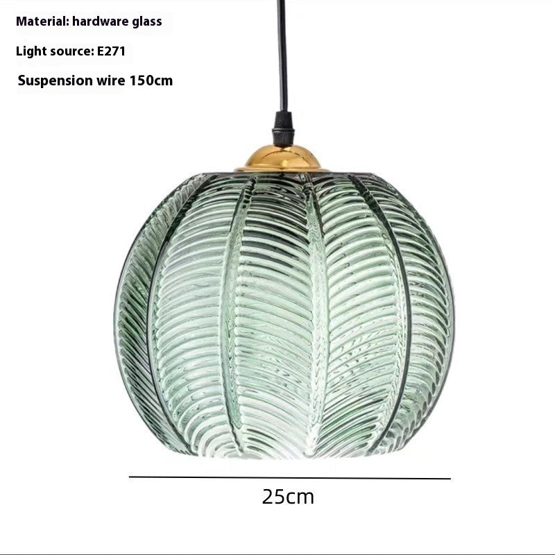 Leaf Pattern Glass Chandelier