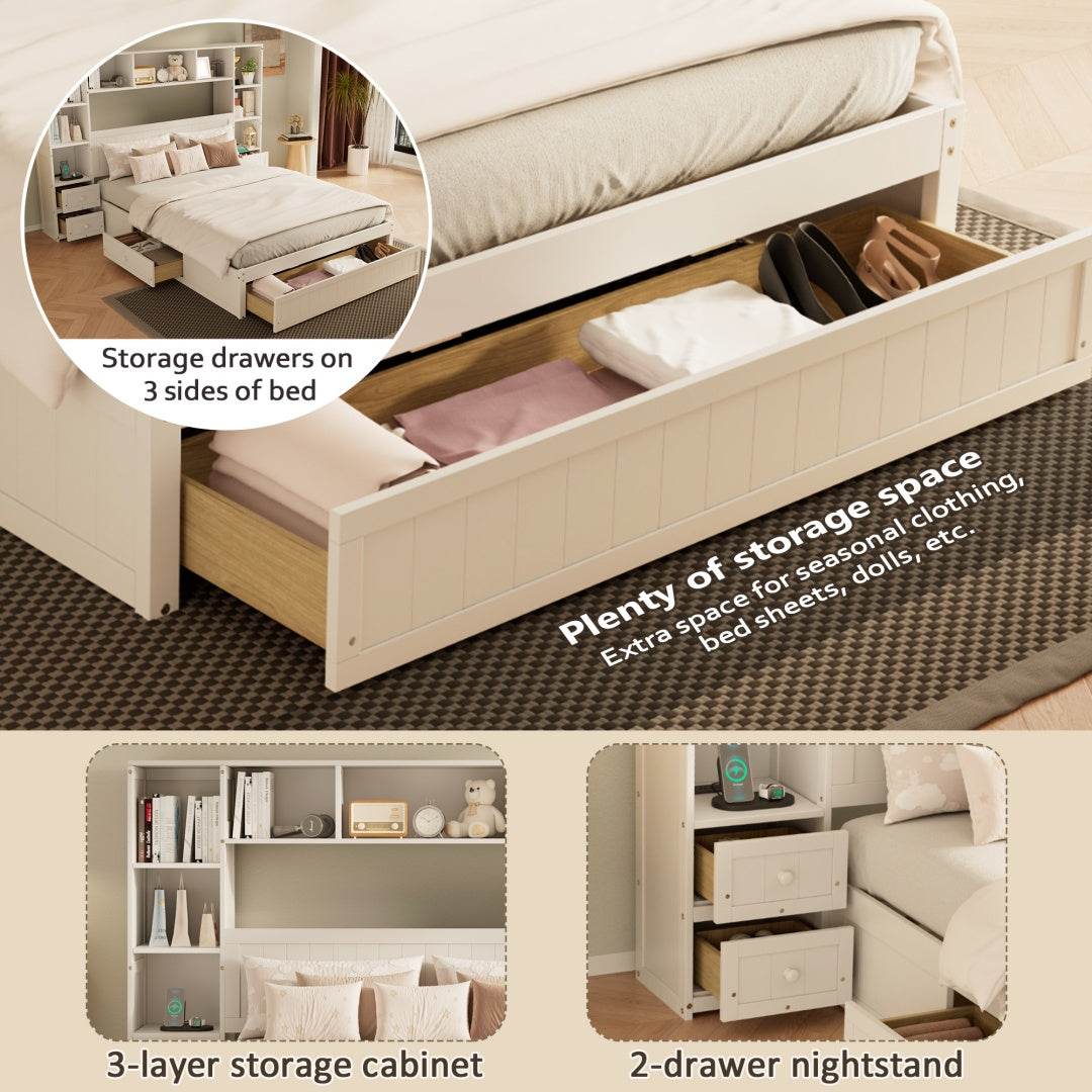 Pine Wood Captain Bed