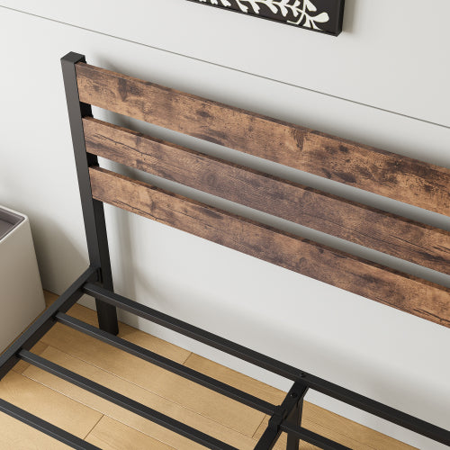 Rustic Wood Platform Bed