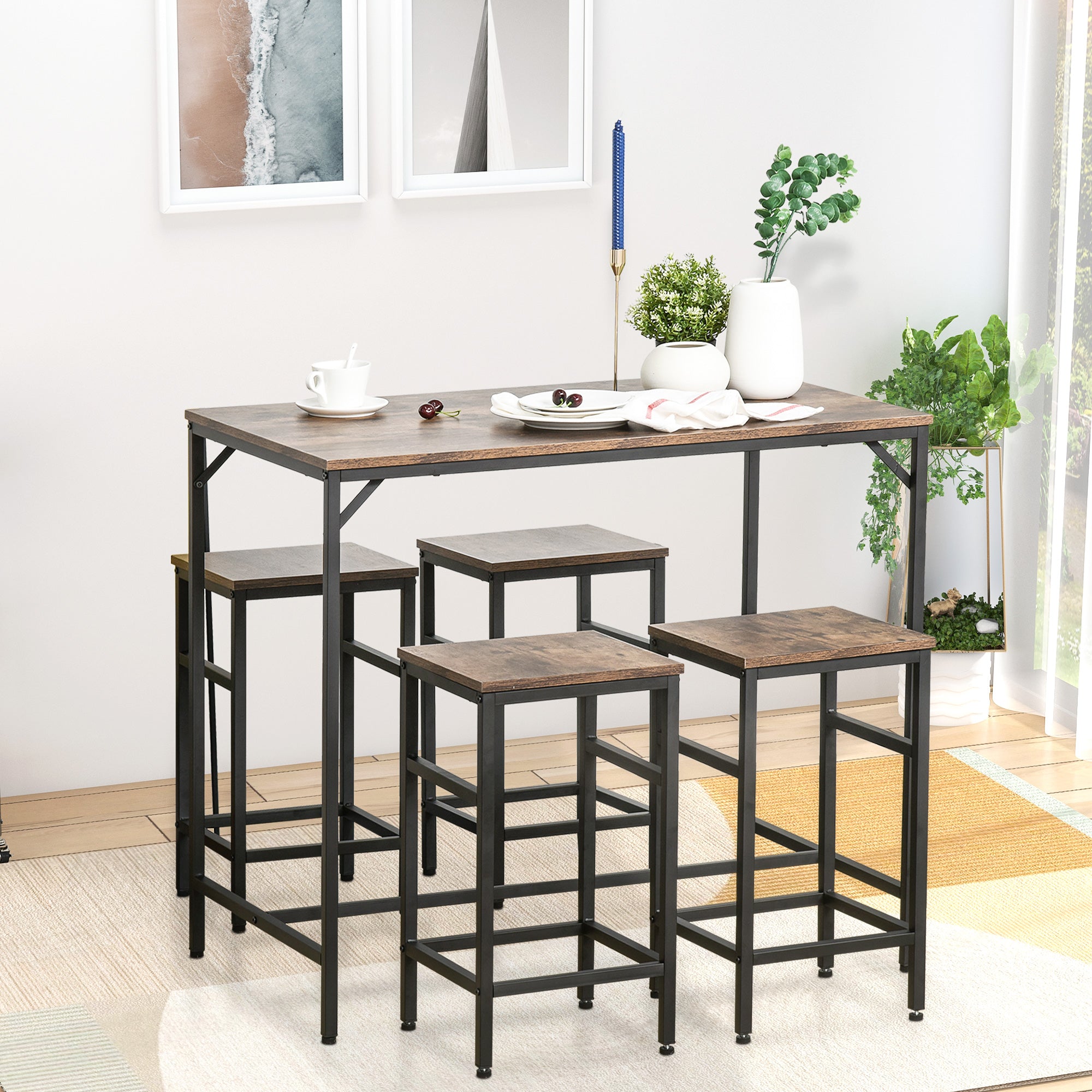Black Industrial Dining Set