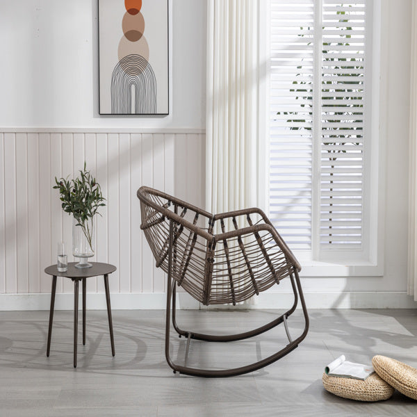 White Rattan Rocking Chair