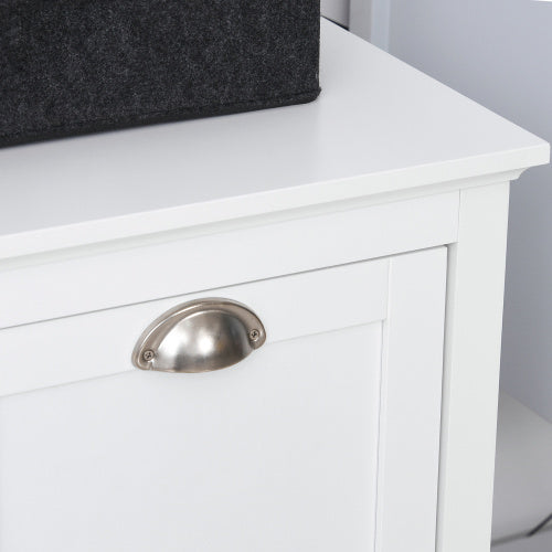 White Tilt-Out Laundry Cabinet Compact MDF