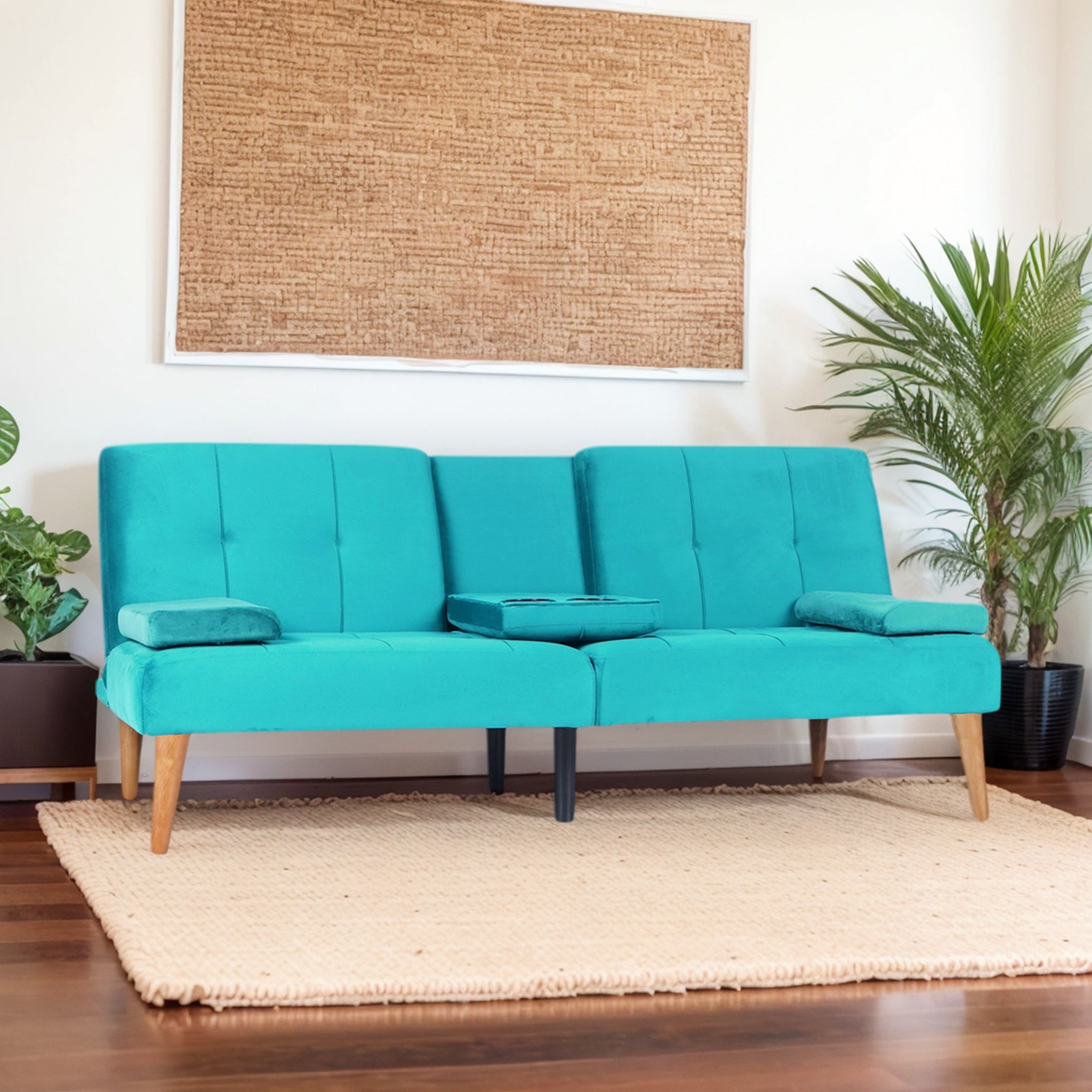 Velvet Futon Sofa Bed