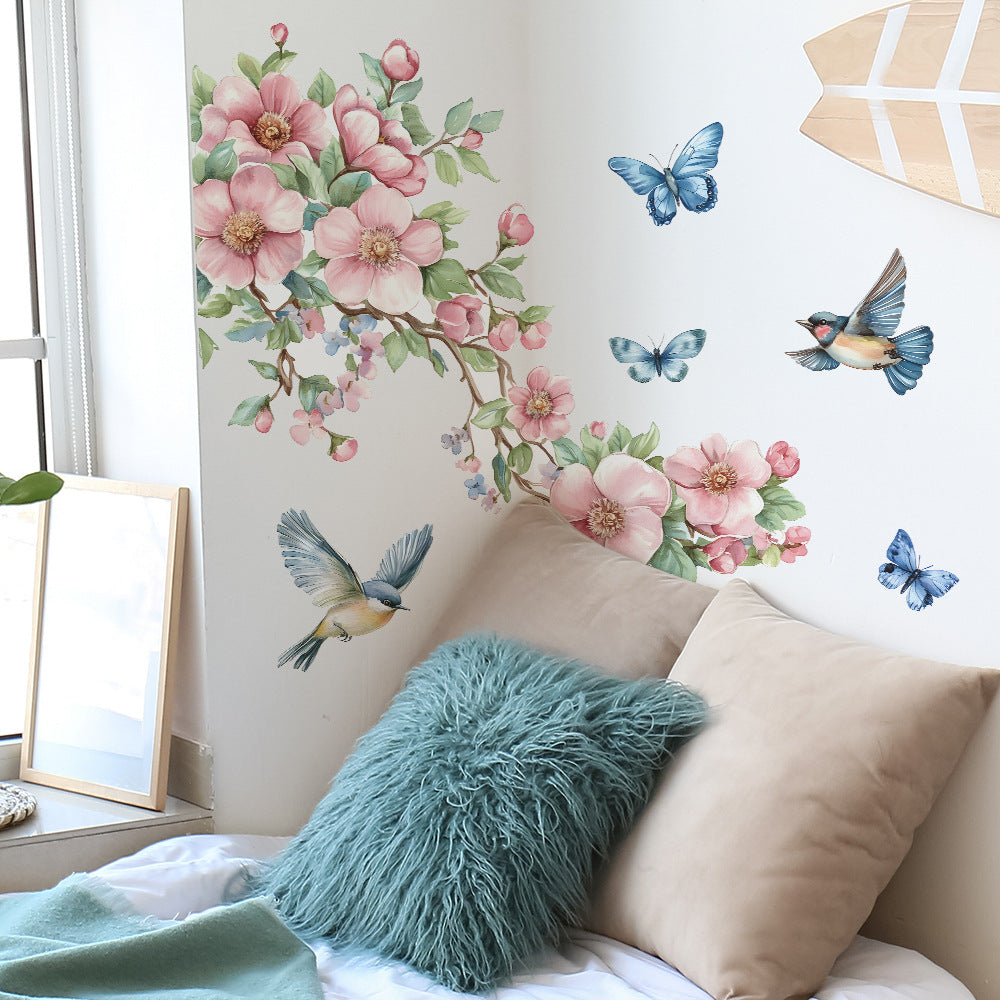 Branch Leaf Bird Butterfly Bedroom Home Beautification Decoration Wall Sticker