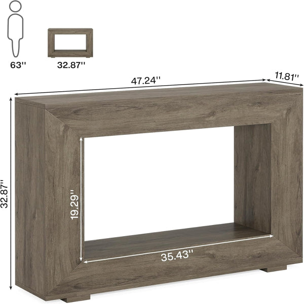Farmhouse Wood Console Table Rustic Vintage