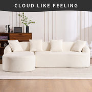 Grey Chenille Chaise Sofa