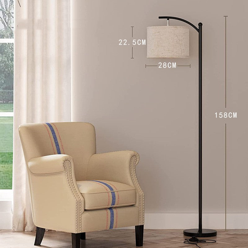 Black Fabric Floor Lamp